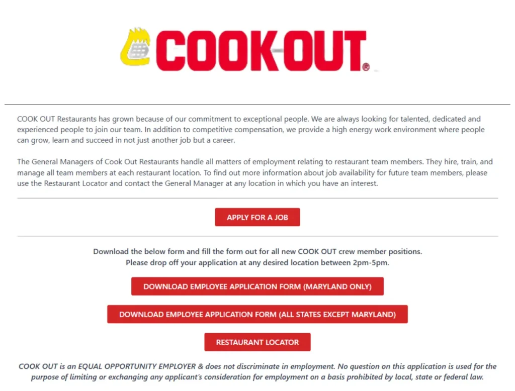 Cookout Job